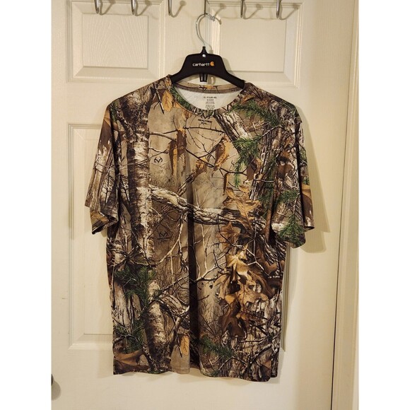 Realtree Men's Short Sleeve Pullover Shirt Size XL 46/48 Camo Scent Control - Picture 1 of 5
